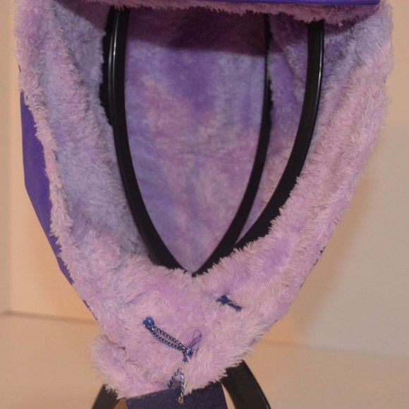 Homemade Musher Hat Purple Waterproof Nylon Upper Shell Fleece Inner Shell OS - Picture 8 of 10